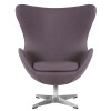 Кресло дизайнерское DOBRIN EGG (серая ткань AF7)