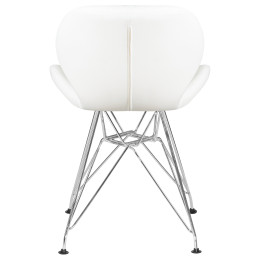 Стул обеденный DOBRIN BUTTERFLY CHROME (ножки хром, цвет белый)