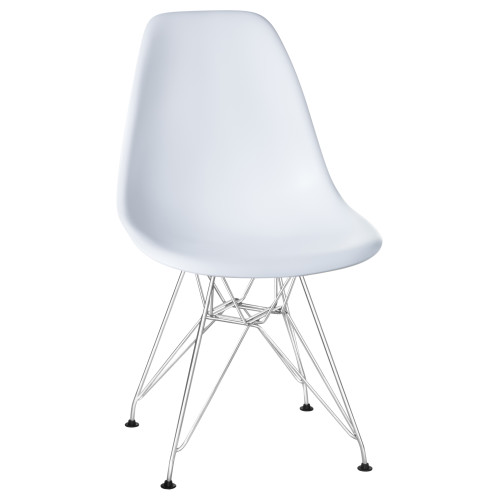 638APP-LMZL DSR, цвет сиденья белый (W-02), цвет основания хромированная сталь