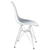 638APP-LMZL DSR, цвет сиденья белый (W-02), цвет основания хромированная сталь
