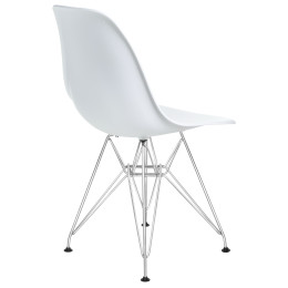 638APP-LMZL DSR, цвет сиденья белый (W-02), цвет основания хромированная сталь