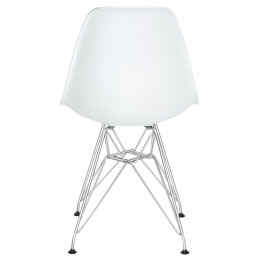 638APP-LMZL DSR, цвет сиденья белый (W-02), цвет основания хромированная сталь