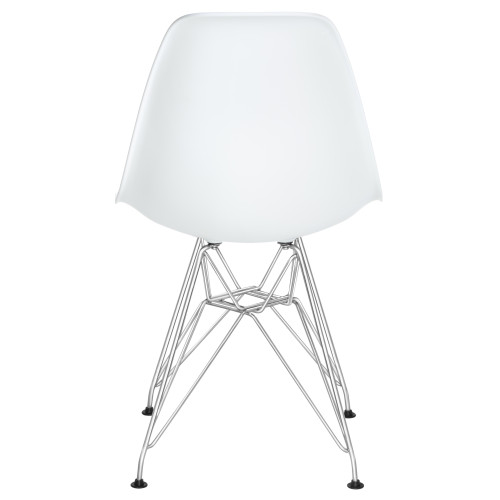 638APP-LMZL DSR, цвет сиденья белый (W-02), цвет основания хромированная сталь