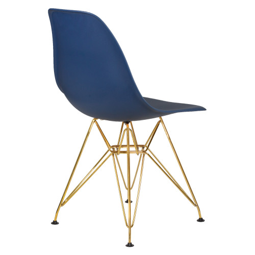 Стул обеденный DOBRIN DSR (ножки золотые, цвет тёмно-синий (BE-12))