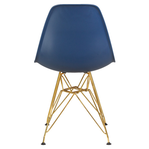 Стул обеденный DOBRIN DSR (ножки золотые, цвет тёмно-синий (BE-12))