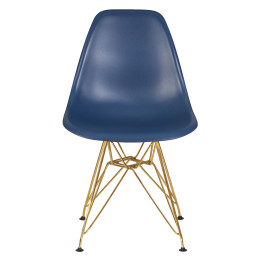 Стул обеденный DOBRIN DSR (ножки золотые, цвет тёмно-синий (BE-12))