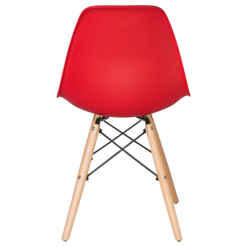 Стул обеденный DOBRIN DSW (ножки светлый бук, цвет красный (R-02))