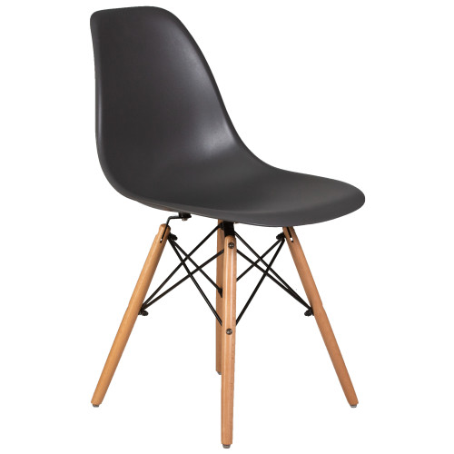 Стул обеденный DOBRIN DSW (ножки светлый бук, цвет тёмно-серый (GR-04))