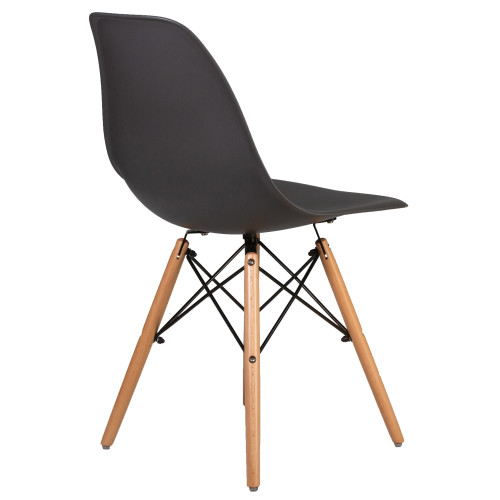 Стул обеденный DOBRIN DSW (ножки светлый бук, цвет тёмно-серый (GR-04))