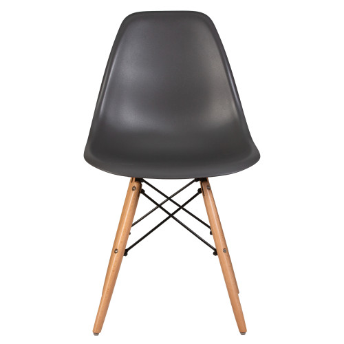 Стул обеденный DOBRIN DSW (ножки светлый бук, цвет тёмно-серый (GR-04))