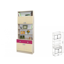 Шкаф книжный 0.8 №4 "Акварель"