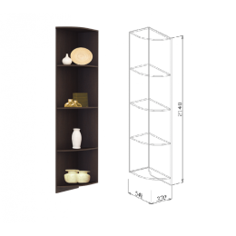 Угол завершающий №2 "Палермо" (Союз-Мебель)