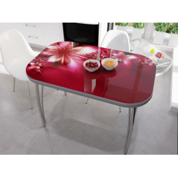 Стол со стеклом "Фантазия"