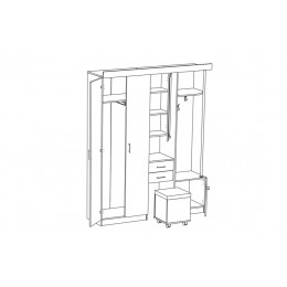 Шкаф комбинированный Дебют-5