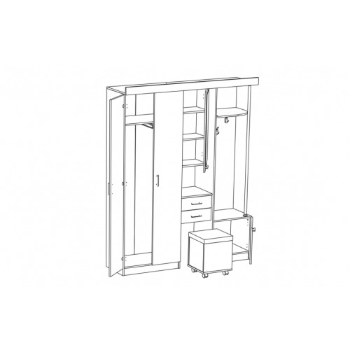 Шкаф комбинированный Дебют-5