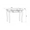 Стол обеденный со стеклом Экстра 1 (белый)