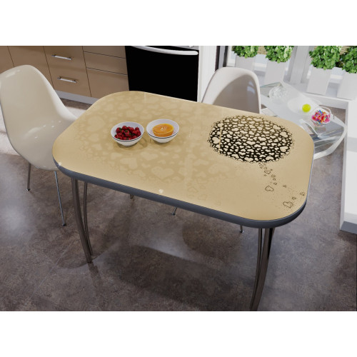 Стол со стеклом Нежность