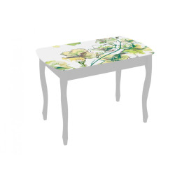 Стол обеденный со стеклом "Экстра 1" (белый)