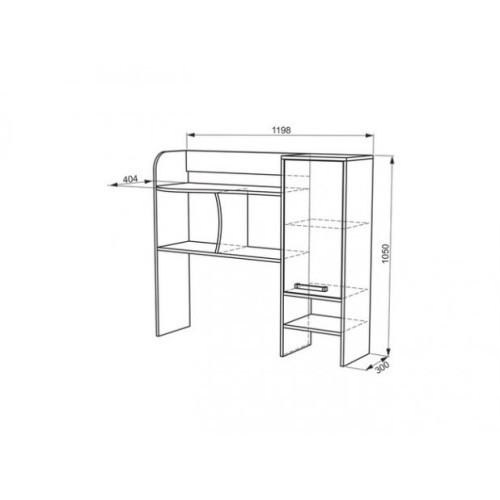 Стол компьютерный Лайт-1 1200