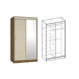 Шкаф-купе 2-х створчатый с зеркалом "Светлана"