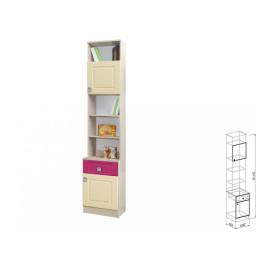 Шкаф книжный 0.4 №5 "Акварель"