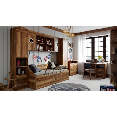 Шкаф комбинированный для одежды с иллюминатором Навигатор