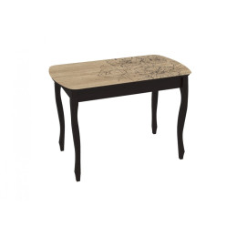 Стол обеденный раздвижной со стеклом "Экстра 2" (венге)