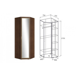 Шкаф угловой с зеркалом (540) ''Виктория''