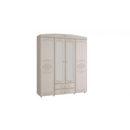 Шкаф 4-х дверный комбинированный с зеркалом "Каролина"