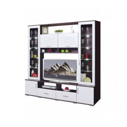 Витрина №1 "Оскар" (белый глянец)