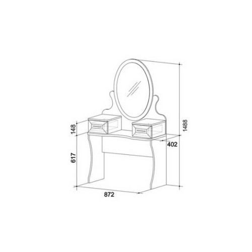 Трюмо Алиса (872х402х1485)