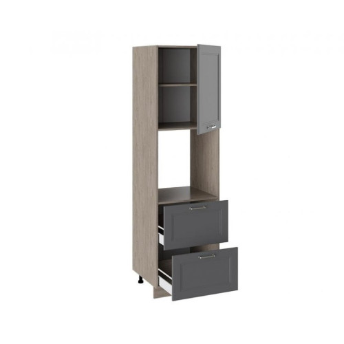 Шкаф пенал под бытовую технику с 2-мя ящиками ПБ2я_204-60_2Я1ДР