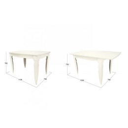 Стол обеденный раскладной "Неаполь" Тип 1