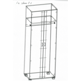 Шкаф 2х-створчатый "Анна" С1