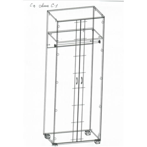 Шкаф 2х-створчатый Анна С1