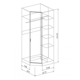 Шкаф угловой "Палермо" (Союз-Мебель)