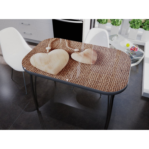 Стол со стеклом Кулон