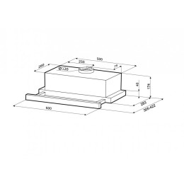 KAMILLA 600 WHITE (2 мотора) вытяжка кухонная