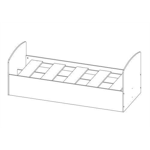 Кровать одинарная Лего-2 (840х2032х654 мм)