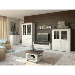 Шкаф-витрина 2-х створчатый Малый "Ривьера" (МебельМаркет) (440)