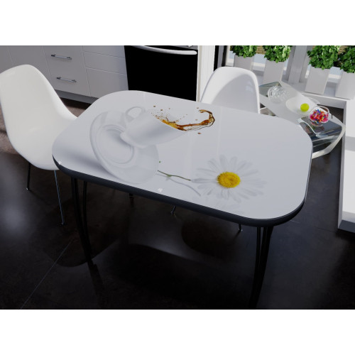 Стол со стеклом Вайт