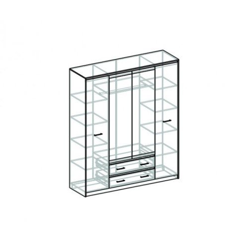 Шкаф 4-х створчатый с ящиками Дакота (540)