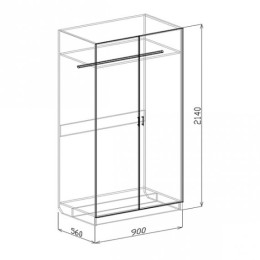 Шкаф 2х-створчатый "Палермо" (Союз-Мебель)