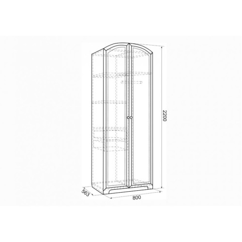 Шкаф 2-створчатый Акварель