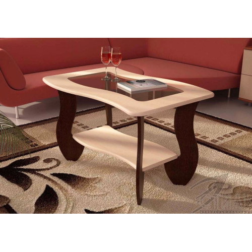 Журнальный стол с прямоугольным стеклом №3