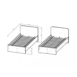 Кровать КР-113 "ЛАЙК" 800х1600 мм