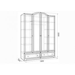 Шкаф 4х-створчатый "Акварель"