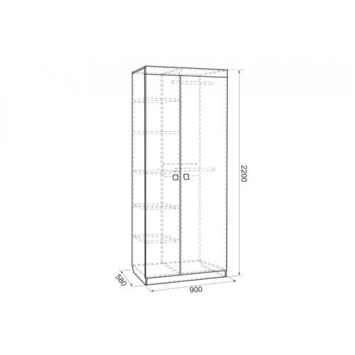 Шкаф 2-створчатый Энерджи