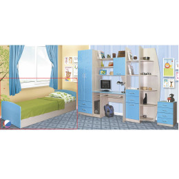 Кровать одинарная "Лего-2" (840х2032х654 мм)