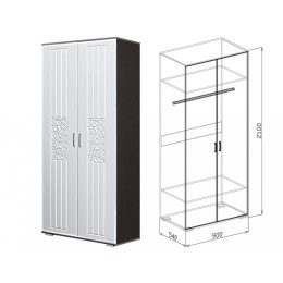 Оскар шкаф №2 (белый глянец)